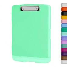 Caja de documentos impermeable A4 tablero de escritura con ranura de pluma caja de almacenamiento de papel multifuncional tablero de escritura de plástico clip de material de aprendizaje artefacto de almacenamiento - verde menta - Ver 9