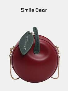Explosive Mini Chain Bag, Cartoon, Apple Creative, Strange, Bright Face, Sense Of Quality, One Shoulder Crossbody, New Small Round Bag, Compact, Portable, All-Matching, Commuting Out Of The Street - Multicolor - View 11