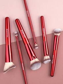 MAANGE Bộ cọ trang điểm chuyên nghiệp hình trái tim 6 món, quà tặng Ngày Valentine, kèm hộp giấy, bao gồm cọ nền mềm mại, có thể dùng làm cọ má hồng, cọ phấn phủ, cọ nền, cọ phấn mắt, cọ tạo khối và cọ tán màu, bộ dụng cụ trang điểm đa năng siêu mềm. Lông cọ mềm mại và thân thiện với da, dễ mang theo và lý tưởng cho du lịch. Cũng thích hợp để trang điểm hàng ngày, được đề xuất làm quà tặng Ngày Valentine cho phụ nữ và các cô gái. - Đỏ - Xem 5