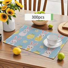 Bộ 100/2/4/6/8/300 tấm lót bàn ăn cao cấp, với thiết kế họa tiết thỏ Phục Sinh tối giản hiện đại. Kích thước: 30*45 cm, nhiều mẫu mã để lựa chọn, phù hợp cho bữa ăn Phục Sinh và trang trí nhà cửa. - Nhiều màu - Xem 13