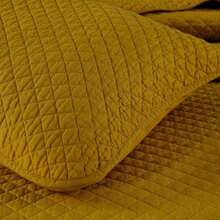 CYPNChezmoi Collection  - Juego de edredon de 3 Piezas Color Amarillo Mostaza tamaño King Suave Lavado 100% algodon Puntada de Diamante Colcha Ligera para Todas Las EstacionesFashion - Diamante Amarillo Mostaza - Ver 9