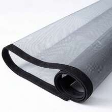 Malla de fibra de vidrio autoadhesiva para ventanas, mosquitera invisible, barrera efectiva contra mosquitos y moscas, fácil instalación DIY sin perforación, red de malla con y borde gris - Gris - Ver 64