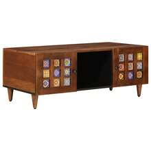 vidaXL Tavolo basso Marron 100 x 54 x 40 cm Bois de mangue massiccio - Castano - Visualizzare 1