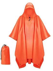3-In-1 Poncho Style Rain Poncho, Suitable For Adults Outdoor Hiking, Climbing, Cycling, Lightweight And Portable, Multi-Functional. Lightweight And Portable, Multi-Functional And Practical, Windproof And Rainproof, Breathable And Comfortable, Quick To Store, Fashionable Appearance. - Multicolor - View 34