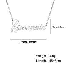 Customized Name Necklace, Personalized Handwritten Letter Pendant, Stainless Steel Material, Men's Chain Necklace, Valentine's Day Gift, Mother's Day Gift, Easter Gift - Multicolor 2 - View 6