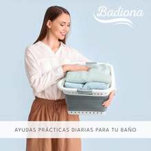 Cesta Pble para Ropa Sucia Multiusos MCSWSEE asta Pble para Cda asto Contenedor de Almacenamiento y asta Organizadora Ideal para Organizador de Lavandería y ogar - GrisyBlanco - Ver 6