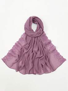 1 Stück Kamelien-Spitzen-Chiffon-Schal, Tuch, Umhang, weich, leicht, vielseitig einsetzbar, geeignet für Lässig, Formal, Reisen, Büro, Hochzeit, Valentinstag Geschenk - Verschiedenfarbig - Übersicht 14