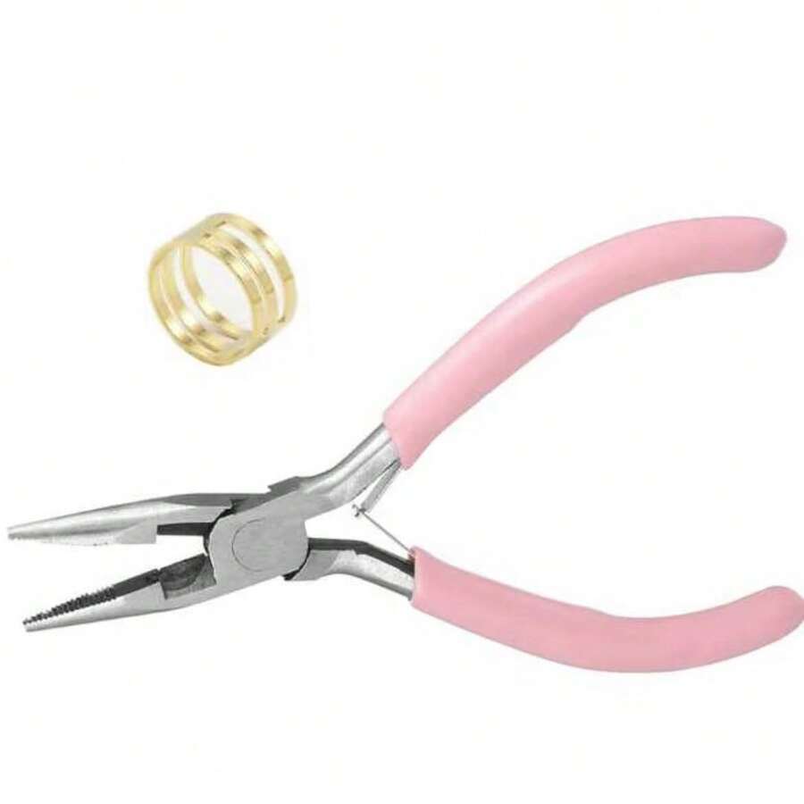 High Quality Carbon Steel Round Nose Serrated Jewelry Pliers - Pink, Ideal For DIY Beading And Crafting - Multicolor - View 1