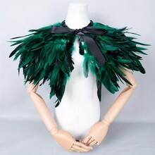 1pc Exaggerated Personalized Multilayer Feather Shawl, Suitable For Carnival, Festival, Party Parade, Stage Performance, Celebration, Cosplay Costume - Multicolor - View 8