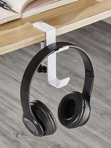 1pc Adjustable Desk Edge Hook, Headphone Desk Hanger, Backpack Organizer Rack, Hole-Free Office Home Storage Rack, Essential For Back To School - Multicolor - View 9