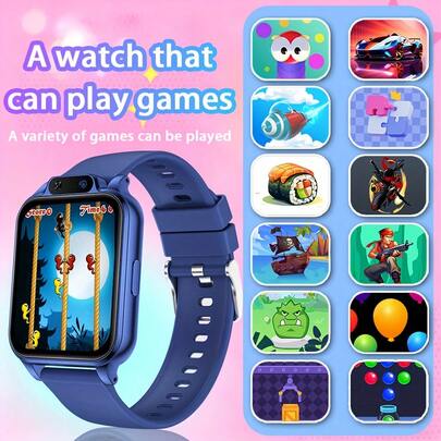 2025 Smart Watch For Teens, 300mAh Battery, 18 Educational Games, Touchscreen, USB Port, Camera, Pedometer, Calendar & Alarm - Multi-Color Silicone Strap, Sports Design, Suitable For 6-12 Years Old Children, Perfect Gift For Halloween And Christmas, Fun Learning Tool, Fashionable Teen Watch, Comfortable To Wear, Interactive Device, Designed For Teenagers