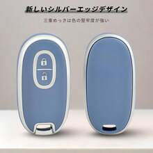 トランクキーホルダー スズキ スペシャル ブラック トラック R ハスラー ラバン ルクス ソリオ MR トラック アルト パレット スペーシア ワゴン A-2 キー 耐衝撃性 傷つきにくい キーホルダー ファッション - シルバーブルー - チェックする 4