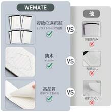 WEMATEメモ帳 A7 横罫縦型‐ドット入り‐時間スケジュール‐10個セット 撥水カバー1枚 金属ボールペン1本 4種類内ページ8冊 カードポケットandペンホルダー付き 会議メモ帳 日々の記録-ローズゴールド - ブラウン - チェックする 4