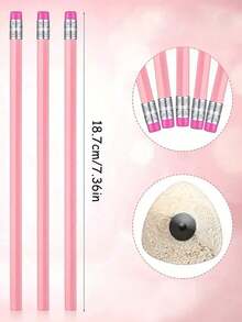 Colored Pencils HB Macaron Triangle Shaft Sketching Drawing Writing Pencils, High-Quality With Eraser Tip, Sketching Drawing Pencils HB - Multicolor - View 2