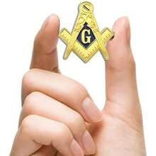 10/20/50/100 pines de solapa masónicos a granel – Broche de masonería sin albañil de metal - (PAQUETE DE 10) - Ver 4