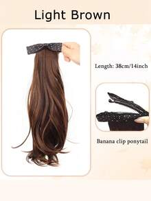 Banana Clip Claw Ponytail Extensions Hair Synthetic Ponytail,Synthetic Hair Bun Ponytail Hair Piece, Claw Clip Bun Hair Clip, Synthetic Fake Buns Hairs Extensions, Hair Accessories For Women Daily Wear - Multicolor - View 8