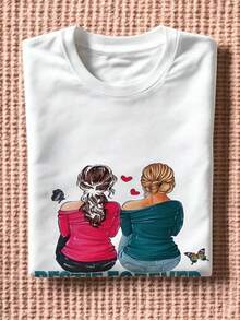 New 2026 Printed T-Shirt, Made From 100% Pure Cotton, Soft And Breathable Fabric. Unisex Design For Men And Women, Comfortable For Everyday Wear And Various Occasions. - 白色 3 - 查看 2