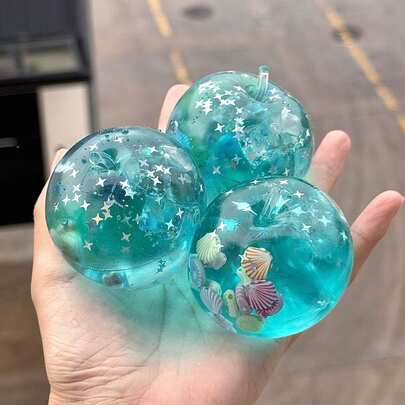 海洋苹果冰块挤压玩具，麦芽减压手工球挤压玩具 - 生日、节日、圣诞节、情人节、复活节的完美礼物