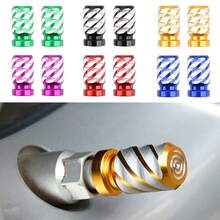 4pcs Fashionable Aluminum Alloy Tire Valve Stem Caps To Upgrade Your Vehicle - Universal, Anti-Rust, Easy To Install, Suitable For Cars, Motorcycles And Bicycles - Multicolor - View 13