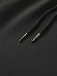 男士轻便休闲运动夹克裤套装，时尚户外服饰，春秋季黑色 - 黑色 - 查看 4