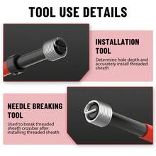 Vandise 131pc Thread Insert Kit  With Box, M5 M6 M8 M10 M12 Repair Set, Tap Drill Tool, Fix Stripped Damaged Threads - A - View 7