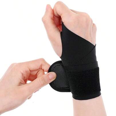 2 Pcs Wrist Brace Carpal Tunnel Wrist Brace Protector Wraps Tendonitis Wrists Joint Elastic Breathable Comfortable Material Women Men Right Left Hands Black