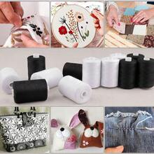 2/4/8pcs Black & White Durable Sewing Thread Set, High Tensile Strength, Ideal For Sewing Enthusiasts, Crafters And Home Mending - Perfect For Sewing, Embroidery And Garment Repair - 2 Black - View 5