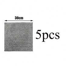 1/5/10pcs Bamboo Charcoal Fiber Kitchen Cleaning Cloths, Dish Rags, Absorbent Thickened Dishcloths, Household Cleaning Supplies - Black and White - View 18