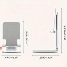 Pearl White Portable Foldable Phone Stand, Suitable For All Mobile Phones. Compatible With IPhone, Android Phone, Gift For Birthday, Family, Friends Gifts Birthday Phone Holder Phone Accessories Strong Load-Bearing - White - View 4