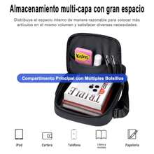 CYPNBolso bandolera cruzado para hombre pequeño 3L resistente al agua con múltiples bolsillos compatible con iPad Mini de hasta 8.3" para celular oficina y uso casual color negro.Fashion - 219839877 - Ver 4