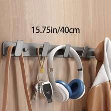 1pc Aluminum 4-Hook Coat Rack, Storage Hooks, Wall-Mounted Storage Hooks, Retro Style Coat/Key Hooks (White/Grey, 1/3/4/5/6 Hooks), Suitable For Bathroom, Kitchen And Entryway, Bathroom Decor And Accessories, Coat Rack, Aluminum 4-Hook Coat Rack, Wall-Mounted Storage Hooks, Retro Style Coat/Key Hooks, Suitable For Bathroom, Kitchen And Entryway (Black, 3/4/5/6 Hooks) - Multicolor - View 28
