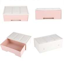Colorful Desktop Storage Box With Drawers: Jewelry Box, Organizer And Decoration, Ideal For Home And Office. - Hồng - Xem 5