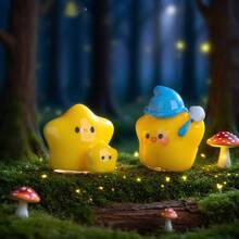 5个/15个/30个迷你树脂天使和黄色星星摆件，适用于水景装饰、花园配件创意树脂工艺品、园艺装饰DIY摆件、3D黄色星星微景观模型 - 彩色 - 查看 7