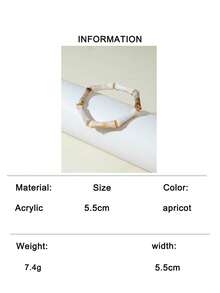 imoli 1pc Acrylic Tie Dye Bamboo Bead CCB Bracelet, Unique Jewelry Gift For Women, Suitable For Daily Wear And Any Occasion - Multicolor - View 17