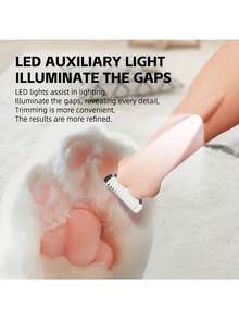 LED照明宠物指甲钳和电动宠物美容钳，精准宠物指甲修剪器，适用于猫狗，宠物毛发修剪器 - 彩色 - 查看 3