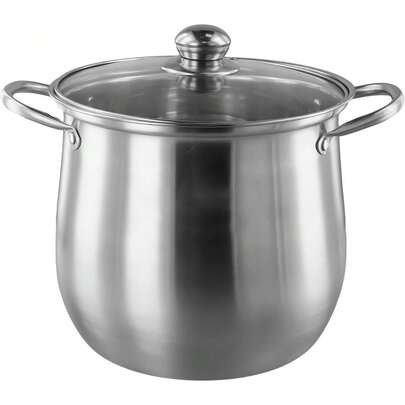 Olla de acero inoxidable 201 con tapa de vidrio resistente al calor, olla de sopa de gran capacidad para cocinar fideos al vapor, hacer pastas, utensilios de cocina multiusos