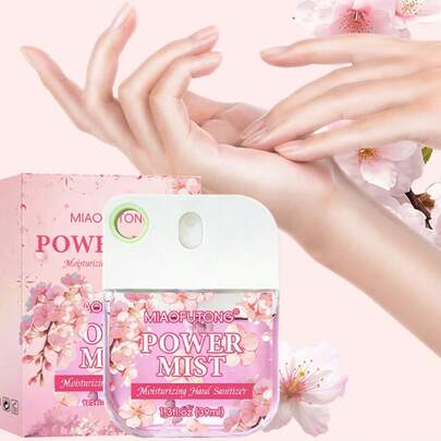 1 Bottle Portable Sakura Hand Sanitizer Bottle With Hook - Includes Travel Dispenser, Multipurpose For Outdoor Camping And Hiking, Convenient To Carry For Travel