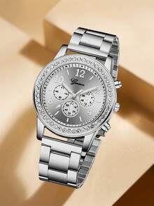 1Pc Women's Quartz Watch Fashionable, Elegant And Gorgeous Rhinestone Minimalist Digital Scale Retro Dial Used For Daily Wear Decoration Or Holiday Gifts For Mothers And Friends - Multicolor - View 11