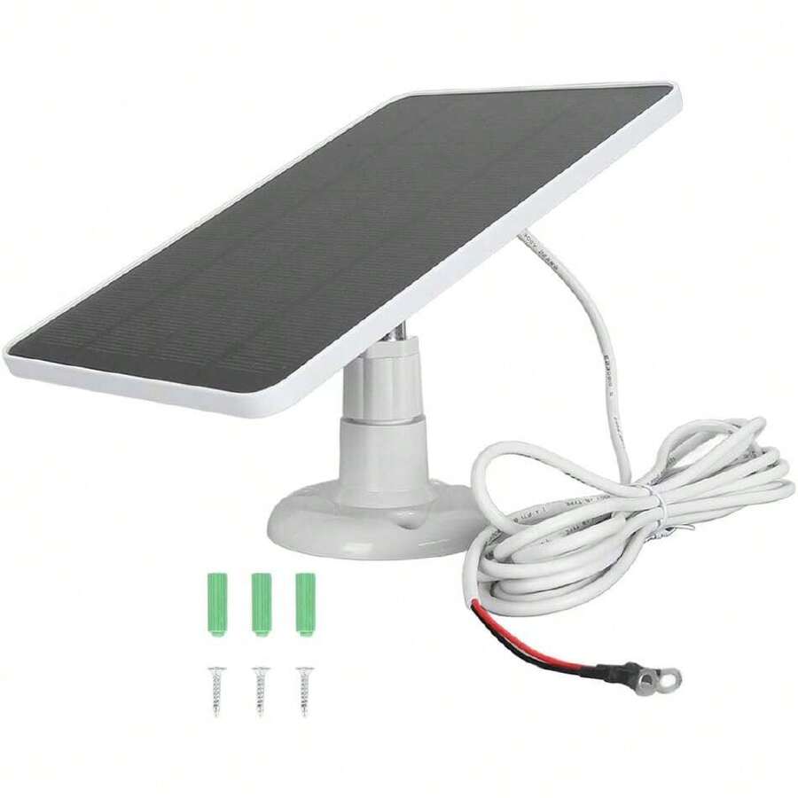 Panel Solar Cargador de Cámara Panel Solar para Batería Cámara de Vigilancia Módulo Solar Exterior Compatible con Doorbell, Video Doorbell 2, 3+ (CSP4W-OW),39826277 - Negro - Ver 1