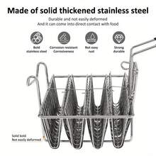 Taco Fryer Basket 4 Shells Taco Shell Fry Basket Stainless Steel Taco Shell Fryer Dishwasher Tortilla Fry Basket With Detachable Rubber Grip Handle For Home Restaurant