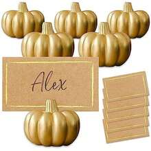 Kate Aspen Tarjetero con forma de calabaza, 6 unidades, dorado - 1 - Ver 1