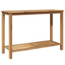 vidaXL Consola de mesa castanho 110 x 40 x 45 cm Bois de teck maciço - Castanho - Ver 7