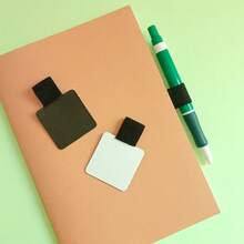 Elastic Rubber Single Steel Pen Clip, PU Leather Pen Loop Fixation Clip, Suitable For Notebooks, Diaries, Planners, Tablet Covers, Self-Adhesive Pen Clip With Elastic Loop, Can Fix Stylus Pens, Book Surfaces,Pencil Case,Stationery,Back To School,Bag - Multicolor - View 5