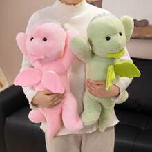 Angel Dinosaur Plush Toy With Small Wings, Soft And Fluffy Stuffed Animal, Pink/Green, A Great Gift Choice For Children's Birthdays, Valentine's Day, And Mother's Day. - Multicolor - View 1