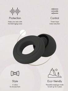 1 Pair Of Reusable Silicone Earplugs, Accompanied By 2 Pairs Of Replacement Earplug Caps - Soft And Comfortable Earplugs, Suitable For Sleeping, Swimming, Concerts, Studying - Mixed Colors, Closely Fit The Ears, Low-Profile Design, Durable Material, Essential For Mild Sleepers, Excellent Gift Choice For Holidays Such As Thanksgiving, Mother's Day, And Valentine's Day - Multicolor - View 7