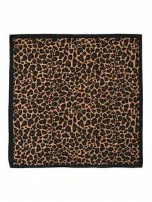 2条经典豹纹印花头巾，男女通用街头时尚发带，发巾，颈巾配饰 - 彩色 - 查看 9