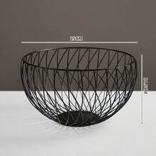 1/2pcs Metal Wire Fruit Basket, Minimalist Wavy Fruit Bowl, Home Fruit Plate, Fruit Rack Bowl, Hollow Iron Fruit Basket, Suitable For Kitchen Countertop, Workbench, Home Decor, Dining Table Decor, Can Hold Vegetables, Bread, Snacks, Etc. An Ideal Kitchen Accessory. Due To Production Process, There May Be Minor Uneven Paint Coating. - Multicolor - View 20