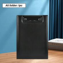 WUQIANNIAN WQN 1个装 A4/A5 文件夹夹 商务会议夹 皮革黑色翻盖文件夹夹 皮革夹 舒适手感 强力夹 - 彩色 - 查看 9