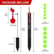 360° Rotating Bunny Target - Single-Side Insert For Dynamic Outdoor Shooting Practice, Includes 5 Replacement Papers