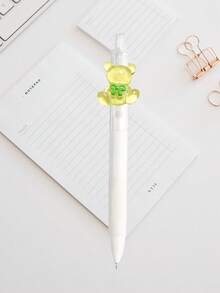 色彩鲜艳、可爱小熊图案的凝胶笔，黑色笔尖，0.5毫米笔尖，适用于笔记本、书写、做作业、工作、办公室、医院、护士、医生、记笔记、备忘录、文具、学校、学生、教师、返校用品，适合赠送朋友、家人、孩子、同学，也是返校季、圣诞节、生日、节日礼物的理想之选。 - 黑色 - 查看 6